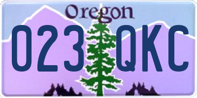 OR license plate 023QKC