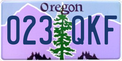 OR license plate 023QKF
