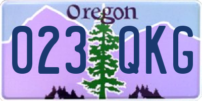 OR license plate 023QKG