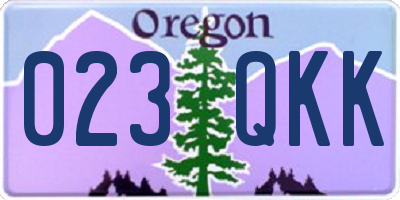 OR license plate 023QKK