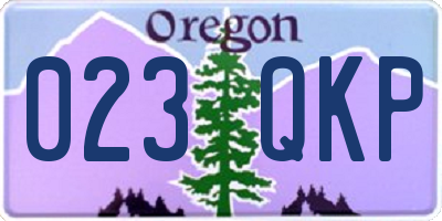 OR license plate 023QKP