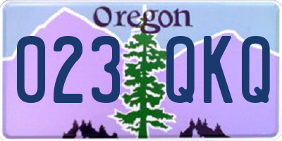 OR license plate 023QKQ