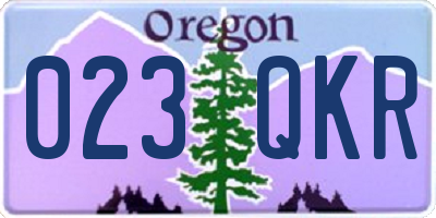 OR license plate 023QKR