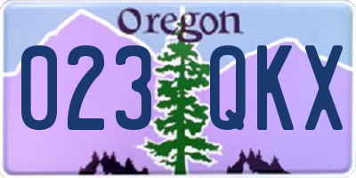 OR license plate 023QKX