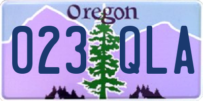 OR license plate 023QLA