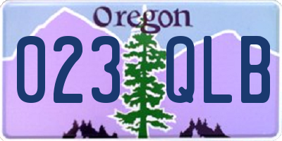 OR license plate 023QLB