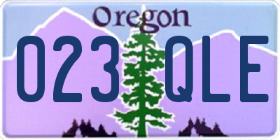 OR license plate 023QLE