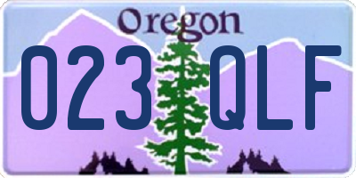 OR license plate 023QLF