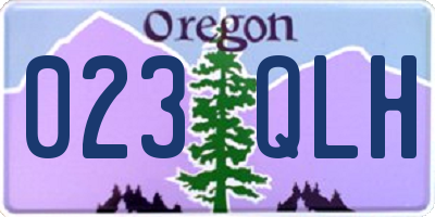 OR license plate 023QLH