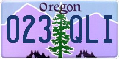 OR license plate 023QLI