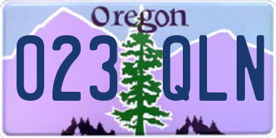 OR license plate 023QLN