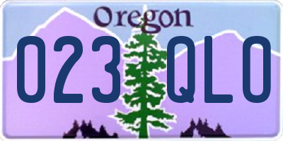 OR license plate 023QLO
