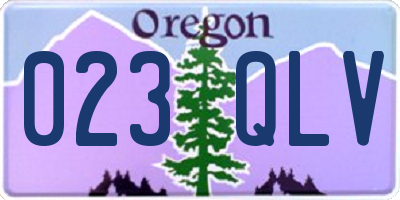 OR license plate 023QLV