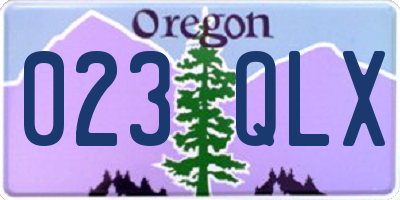 OR license plate 023QLX
