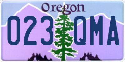 OR license plate 023QMA