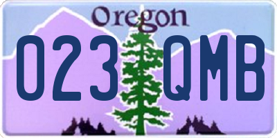 OR license plate 023QMB