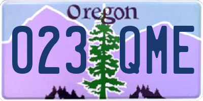 OR license plate 023QME