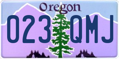 OR license plate 023QMJ