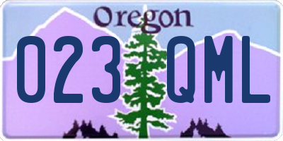 OR license plate 023QML
