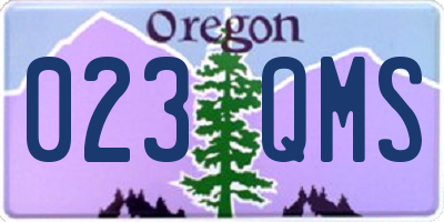 OR license plate 023QMS