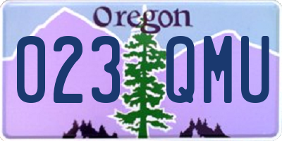 OR license plate 023QMU