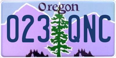 OR license plate 023QNC