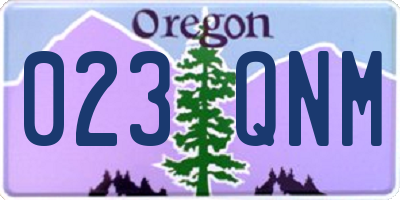 OR license plate 023QNM