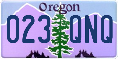 OR license plate 023QNQ
