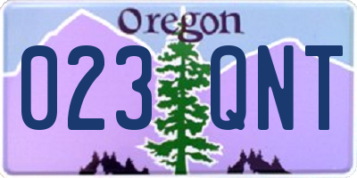 OR license plate 023QNT