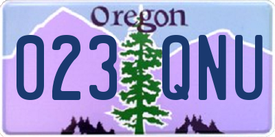 OR license plate 023QNU
