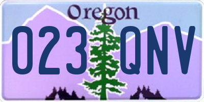 OR license plate 023QNV