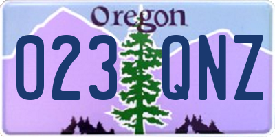 OR license plate 023QNZ