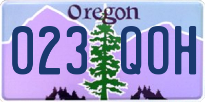 OR license plate 023QOH