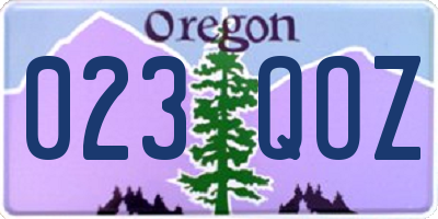 OR license plate 023QOZ