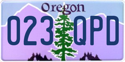 OR license plate 023QPD