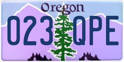 OR license plate 023QPE