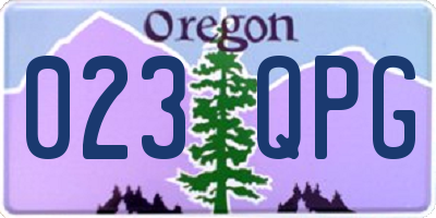 OR license plate 023QPG