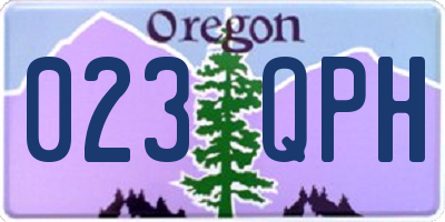 OR license plate 023QPH