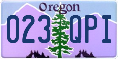 OR license plate 023QPI