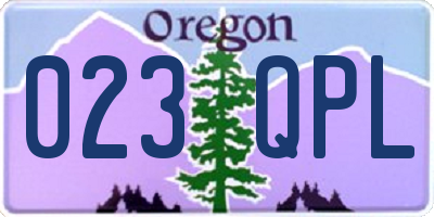 OR license plate 023QPL