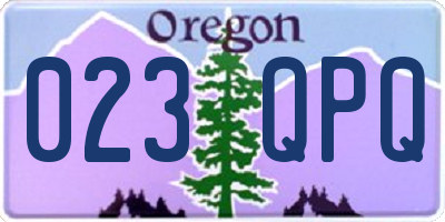 OR license plate 023QPQ