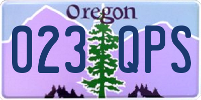 OR license plate 023QPS