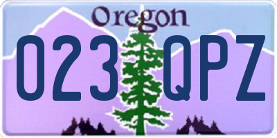 OR license plate 023QPZ