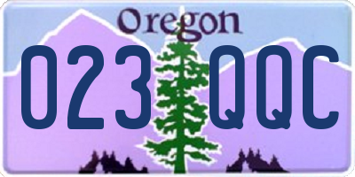 OR license plate 023QQC