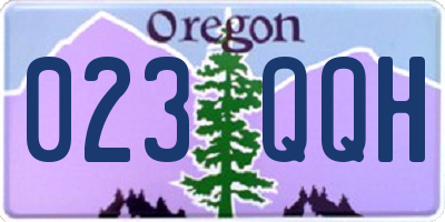 OR license plate 023QQH