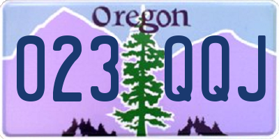 OR license plate 023QQJ
