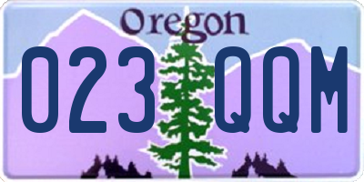 OR license plate 023QQM