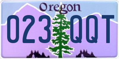 OR license plate 023QQT