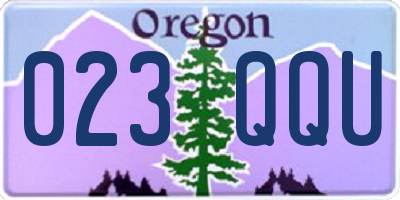 OR license plate 023QQU