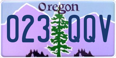 OR license plate 023QQV